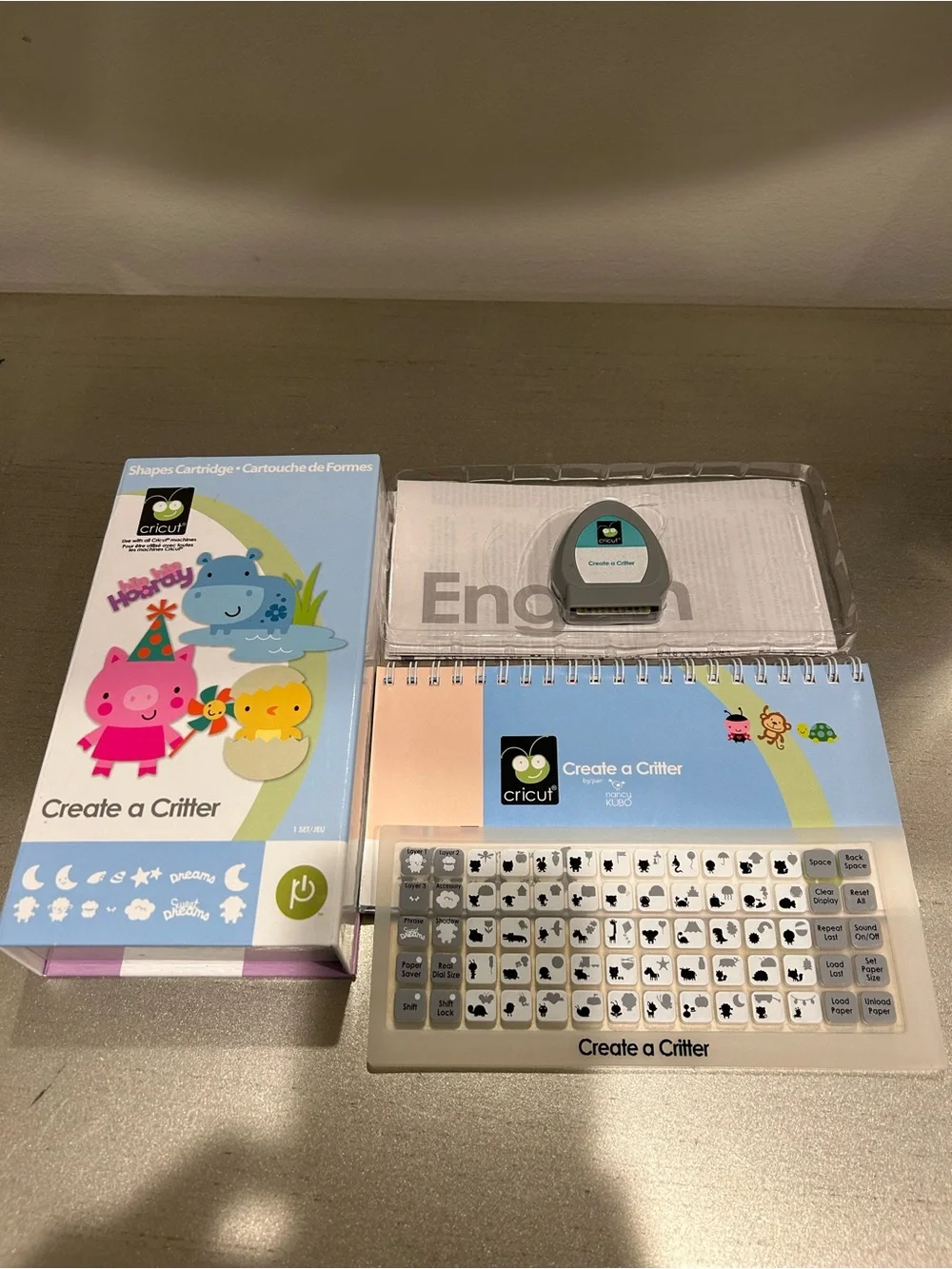 Cricut Create a Critter Shapes Cartridge - Pink, Blue, Yellow